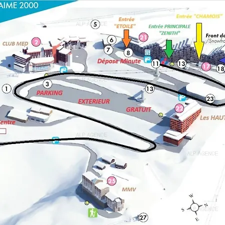 شقة Residence Aime 2000 - 2 Pieces + Cabine 6 Pers - N55A2 - Plagne Aime 2000 Mae-8414 *