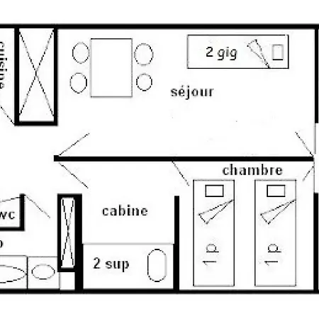 شقة Residence Aime 2000 - 2 Pieces + Cabine 6 Pers - N55A2 - Plagne Aime 2000 Mae-8414 لا بلاني