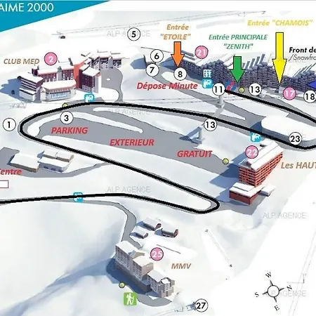 Apartment Residence Aime 2000 - 2 Pieces + Cabine 6 Pers - N55A2 - Plagne Aime 2000 Mae-8414 La Plagne